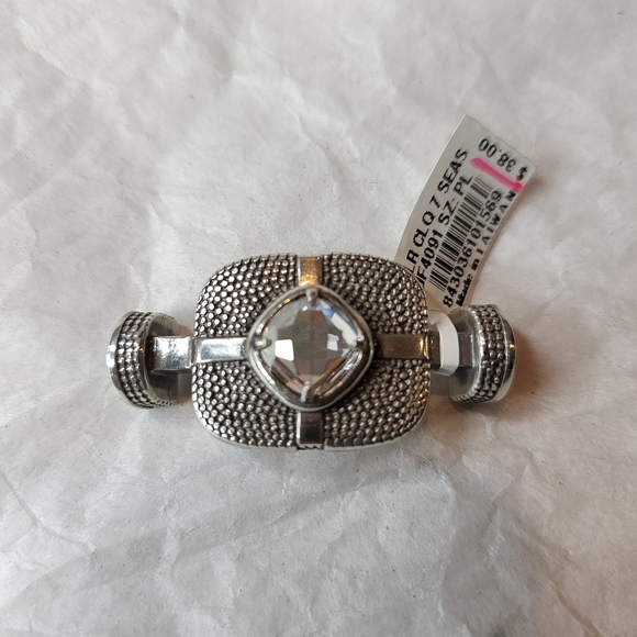 BRIGHTON color clique seven seas ornament for bracelet NEW$38 Silver crystal - Picture 4 of 7